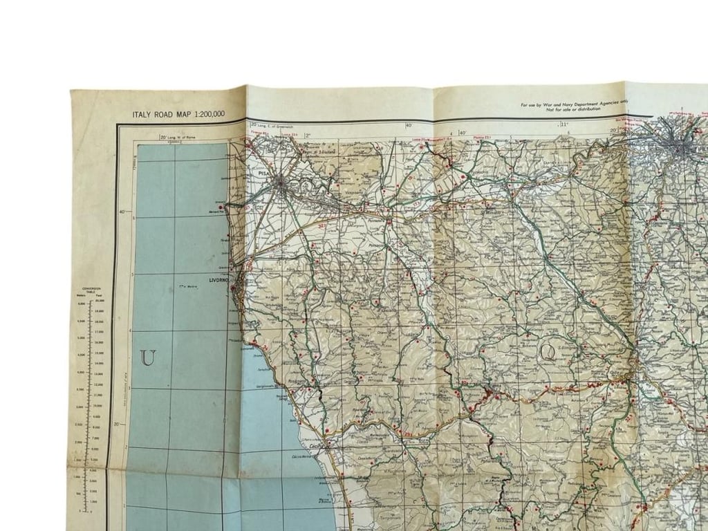 US WWII Road Map for the Italian Campaign ( Sheet nr 13 )