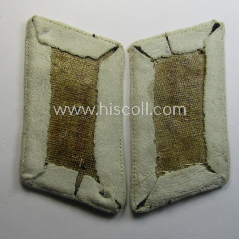 Pair of EM-pattern collar-tabs (ie. 'Kragenspiegel') as were specifically intended for - and worn by! - 'Wehrmänner' belonging to the organisation: 'Stahlhelmbund' (ie. 'Der Stahlhelm' - Bund der Frontsoldaten (or: Sta)'