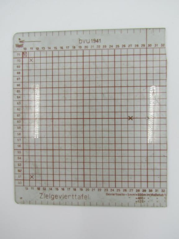 Zielschablone mit Planzeiger (Z.m.P.) marked bvu