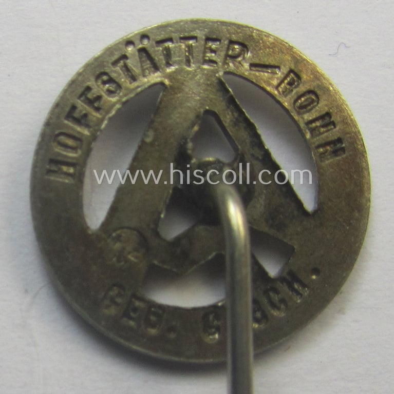 Bright silver-toned lapel-pin (ie. 'Zivilabzeichen') to be worn on the civil attire as was intended for usage by the various staff-members of the SA (ie. 'Sturmabteilungen')