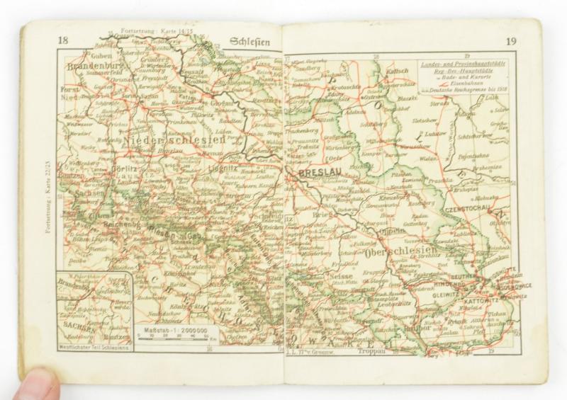 German DAF Kdf Pocket Atlas with DAF member badge