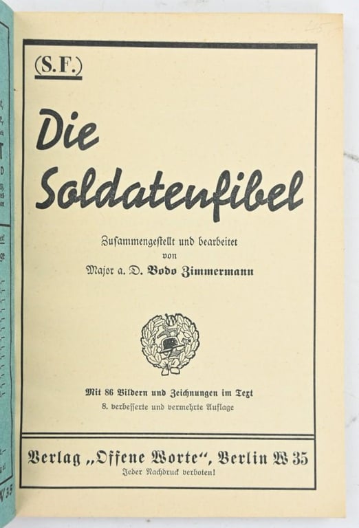 German WH Soldiers Manual 'Soldatenfibel'