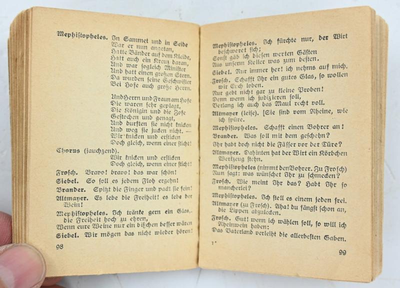 German WH Soldiers Pocket Booklet 'Goethe'