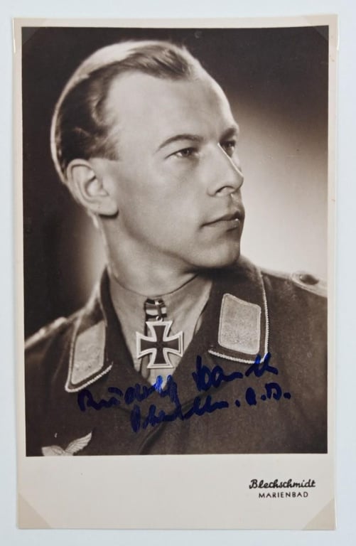 Signature of Luftwaffe KC Recipient 'Rudolf Donth'