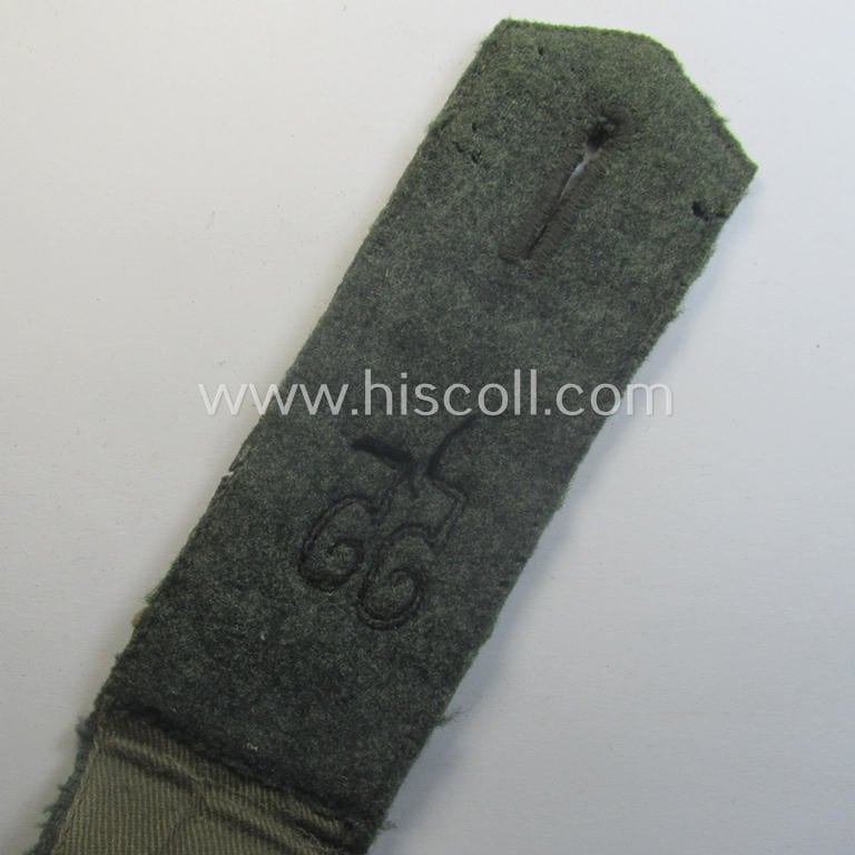 Single - and actually not that often seen! - early-period, WH (Heeres) EM-type (ie. 'M36'-pattern- and 'pointed styled') 'cyphered' shoulderstrap as was intended for usage by a: 'Soldat des Pionier-Rgts. 55'