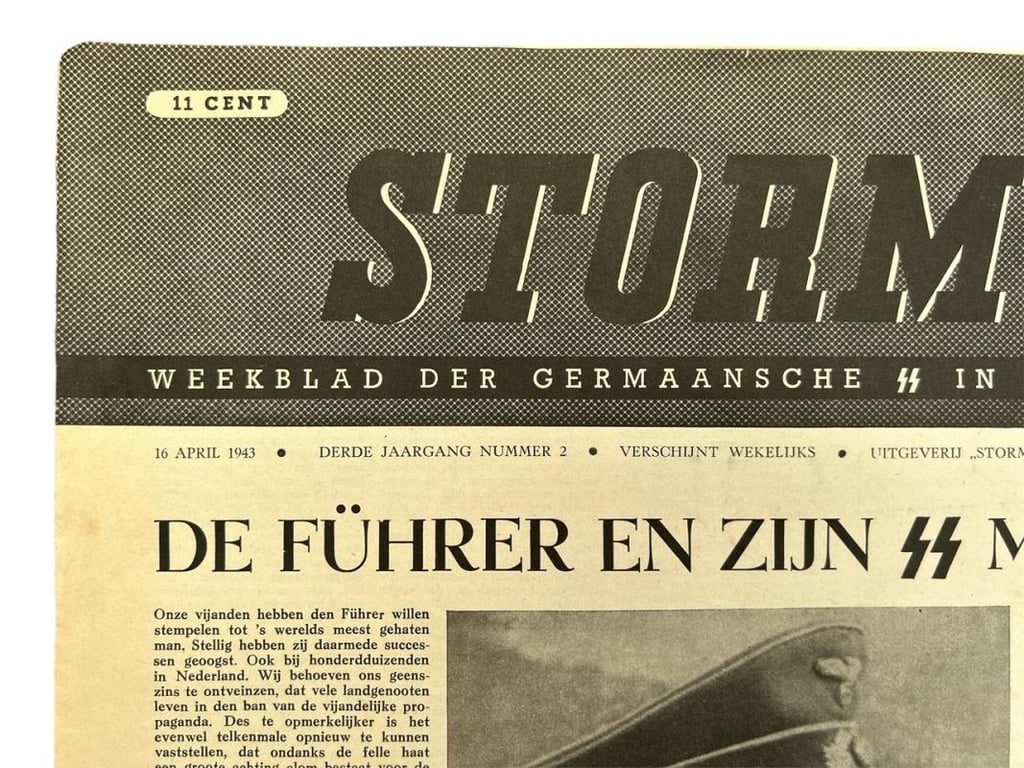 Dutch Waffen SS Newspaper – Storm SS No 2 April 16th 1943