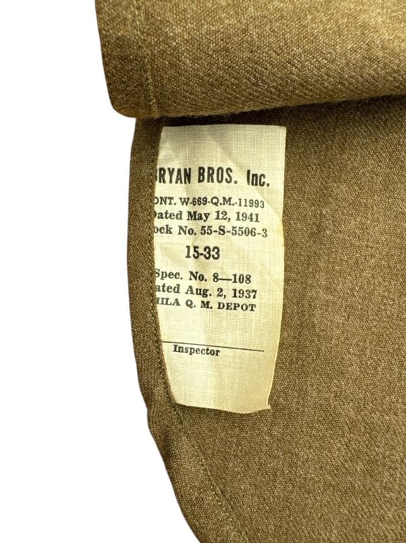 US WWII Technician Wool Shirt ( 1941 )