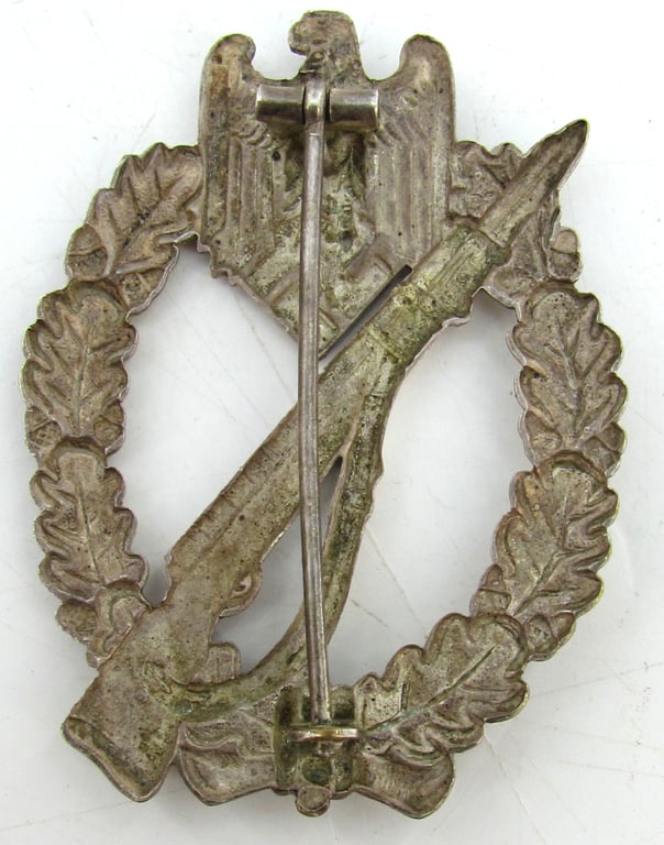 Infantry Assault Badge in Silver – Otto Schickle, Early Tombak Type