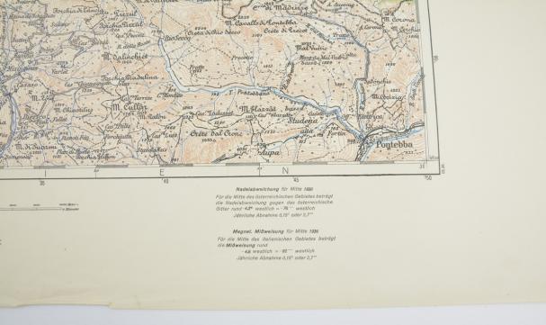German Mapcard Drauburg und Mauthen Austria