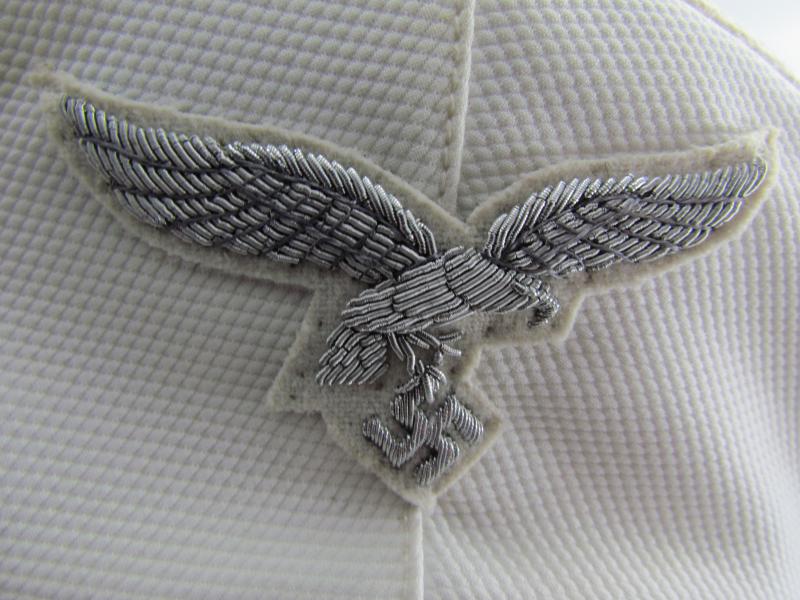 Luftwaffe Officers White Summer Visor Cap