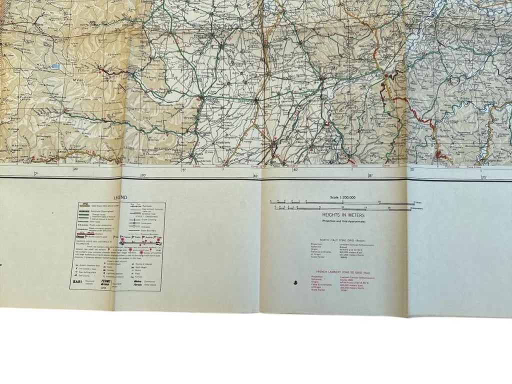US WWII Road Map for the Italian Campaign ( Sheet nr 7 )
