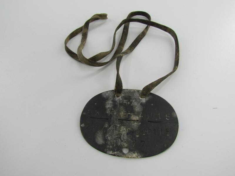 Wehrmacht Krad.Fahrer.Ers.Abt 15 Erkennungsmarke