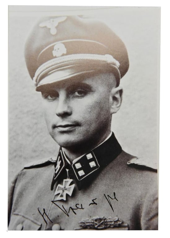 Signature of Waffen-SS KC Recipient 'Hans Traupe'