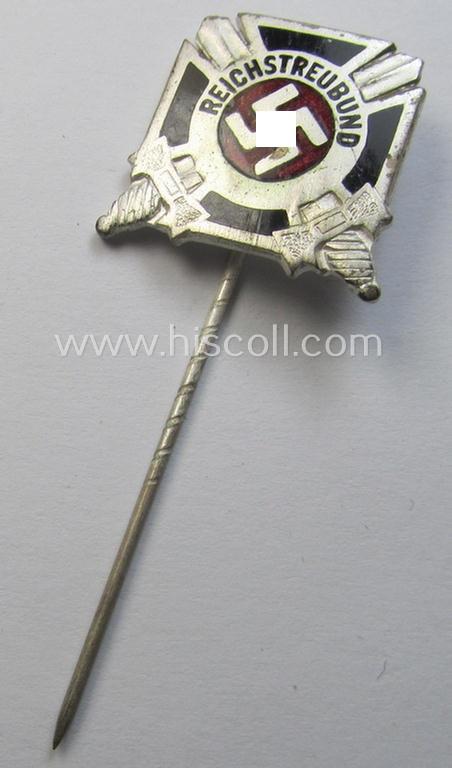 'Mitgliedsabzeichen des Reichstreubund ehemaliger Berufssoldaten (o. RTB)' being a maker- (ie. 'Gante - Berlin'-) marked example