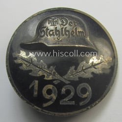 Enamelled lapel-pin: 'Der Stahlhelm' - Bund der Frontsoldaten...