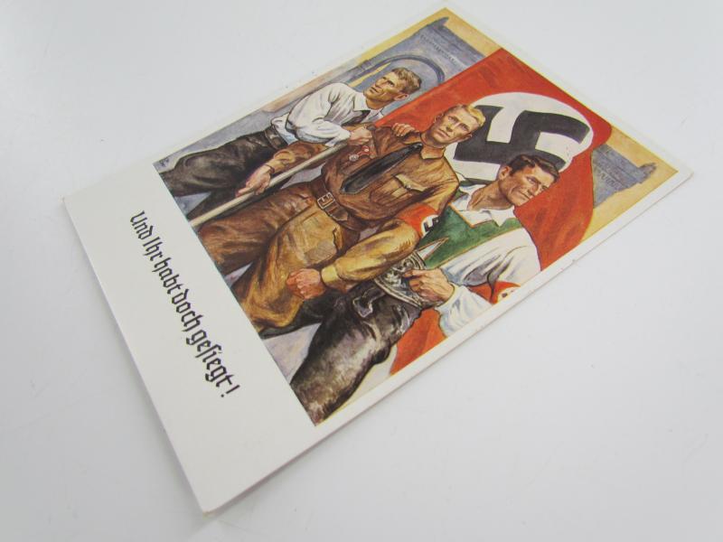 German Propaganda-Postcard - "Und Ihr habt doch gesiegt