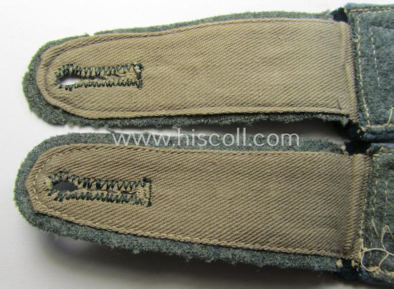 Superb - and fully matching! - pair of WH (Heeres) neatly 'cyphered', early-war-period- (ie. 'M36'- ie. 'M40'-pattern and/or rounded-styled) NCO-type shoulderstraps as was intended for a: 'Feldwebel des Nachschub Kraftfahr-Abts. 9'