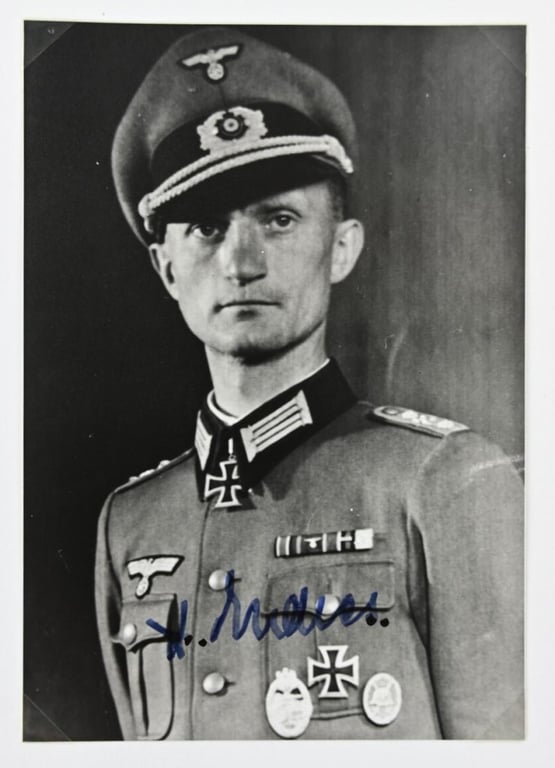 Signature of Wehrmacht Heer KC Recipient 'Hans Endres'