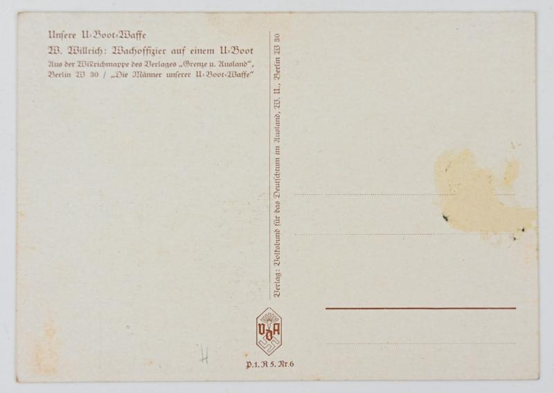 German KM Postcard 'Wachoffizier'