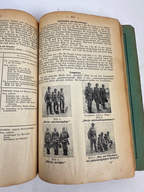 Original WWII German " Reibert Manual"for Gewehr (Rifle) und MG (Machine Gun) Schützen