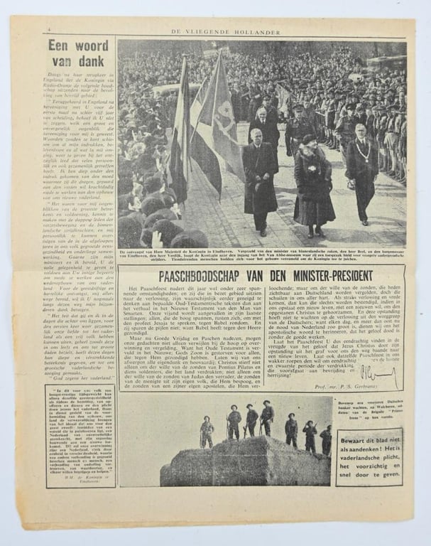 Allied Droppingsflyer 'De Vliegende Hollander' Easter 1945