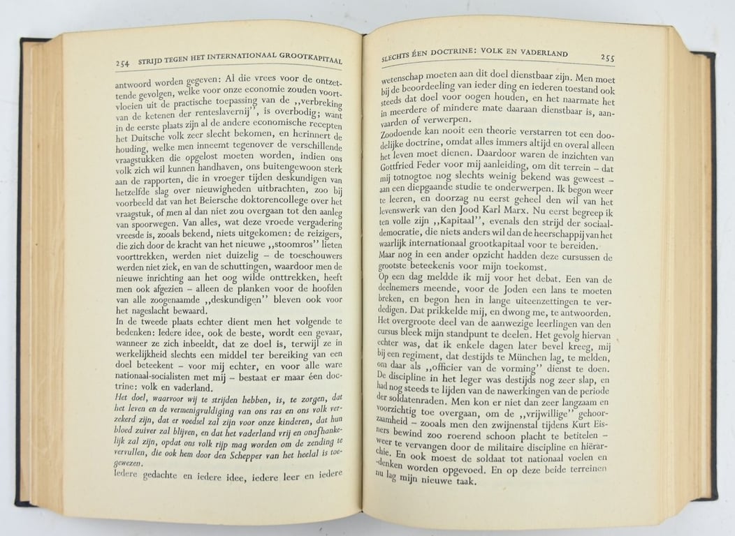 Dutch WW2 Version of Adolf Hitler 'Mein Kampf' book