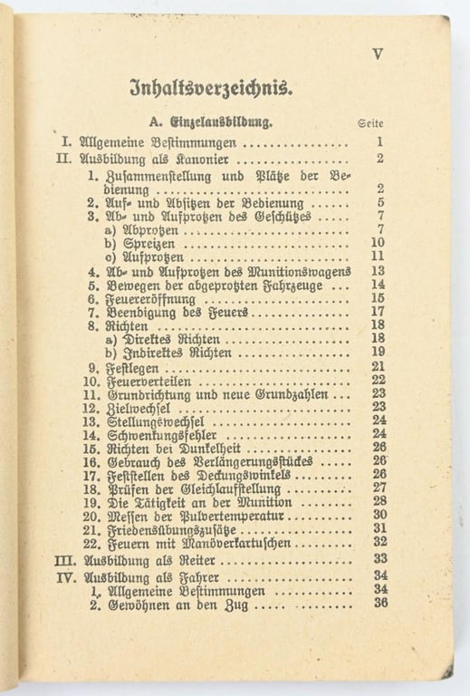 German WH Book 'Infantry Regulations' Part 2g