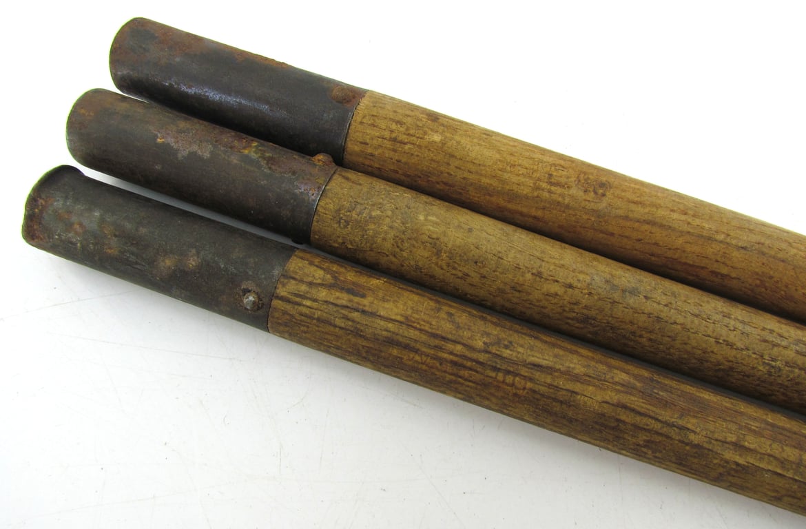 Matching set of 3 wooden tent pegs