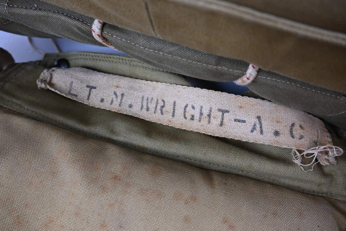 USAAF WW2 Named AN6510-1 Seat Parachute Harness Assembly