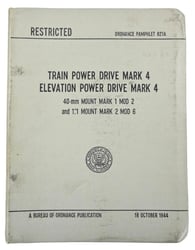 US Navy WW2 Technical Instruction Manual 'USS Missoula'