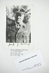 Signature of Waffen-SS KC-OLC Recipient 'Günther-Eberhardt Wisliceny'