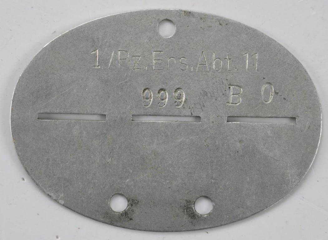 German WH Dog-Tag Panzer Ersatz Abt. 11