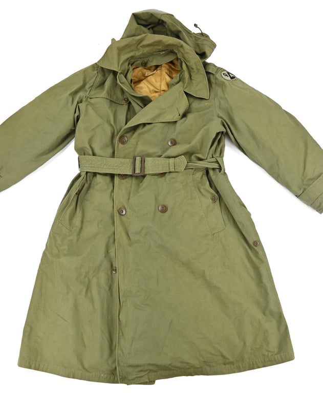 US WW2  Cotton Trench Coat w/Wool Liner  94th Infantry Division