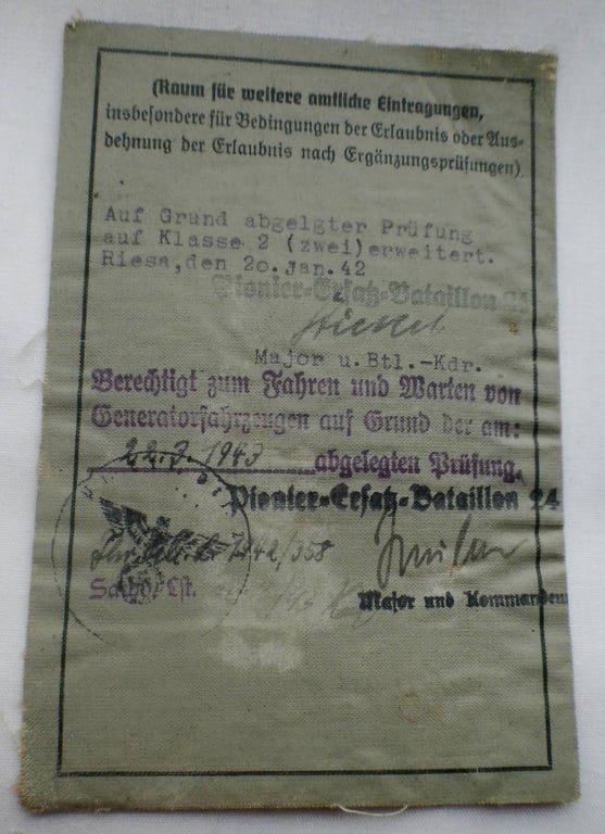 Wehrmacht - Führerschein