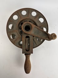 Original German WWII Big Hand Held Cable Reel...