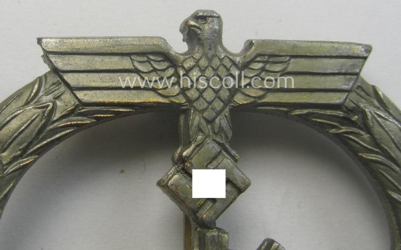 WH (Kriegsmarine), 'Feinzink'-based: 'U-Bootkriegsabzeichen' (or: U-boat war-badge) being a marker (ie. 'L/21'-) marked example by the: 'Förster u. Barth'-company
