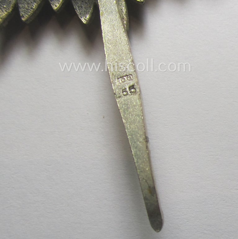 WH-related, so-called: 'Verdienstauszeichnung o. Steckkreuz für Angehörige der Ostvölker, 2. Kl. in Silber ohne Schwertern' being a (dual!) maker- (ie. '100' & 'L 55'-) marked example that comes stored in its accompanying, period-etui