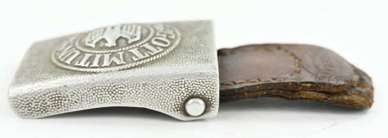 German WH Beltbuckle with leather tab 'St. Merkl'