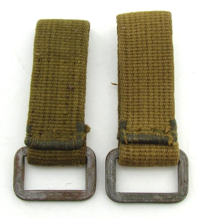 2 x Wehrmacht tropical ‘Afrikakorps’ D-ring in webbing