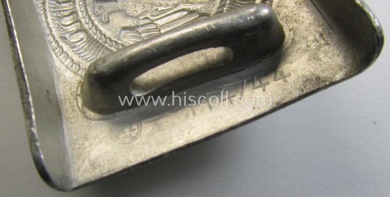 Attractive - and actually rarely encountered! - 'HJ- o. Hitlerjugend'-belt-buckle being a clearly maker- (ie. 'RzM M4/44'-) marked example that comes in an overall wonderful- (ie. 'virtually mint'-), condition