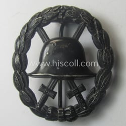 WWI-pattern, black-class wound-badge (ie.: 'Verwundeten Abzeichen in Schwarz')...