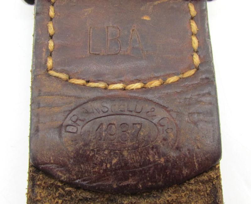 Luftwaffe Tabbed Alumium Belt Buckle ( 1937 LBA ) with Belt