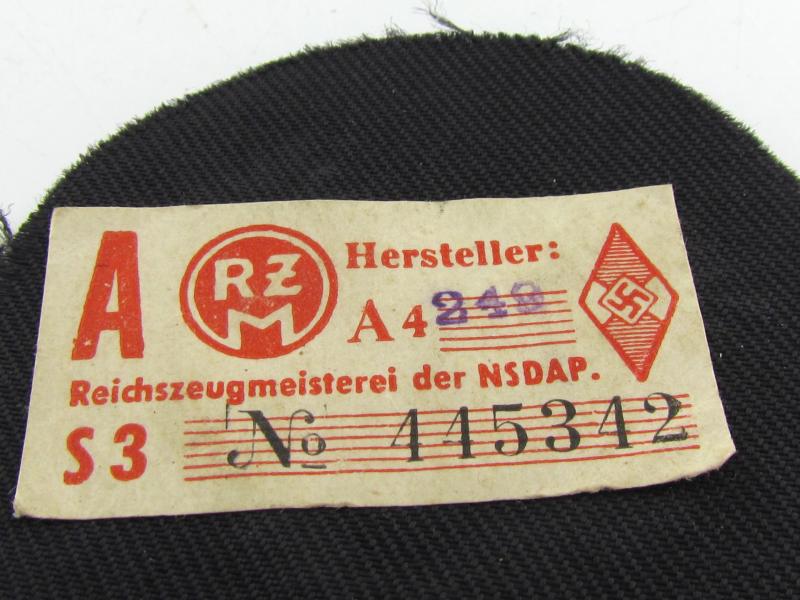 DJ 'Oberjungzugführer' Sleeve Insignia with RZM Tag