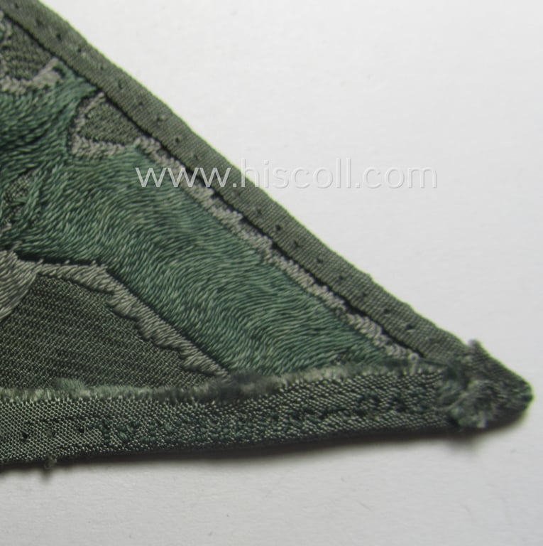 Truly used, later-war-period WH (Heeres) so-called: 'M44'-pattern- and/or: trapezoid-shaped breasteagle (ie. 'Brustadler für Manns. u. Uffz.') showing an interwoven 'BeVo-Wuppertal'-makers'-designation