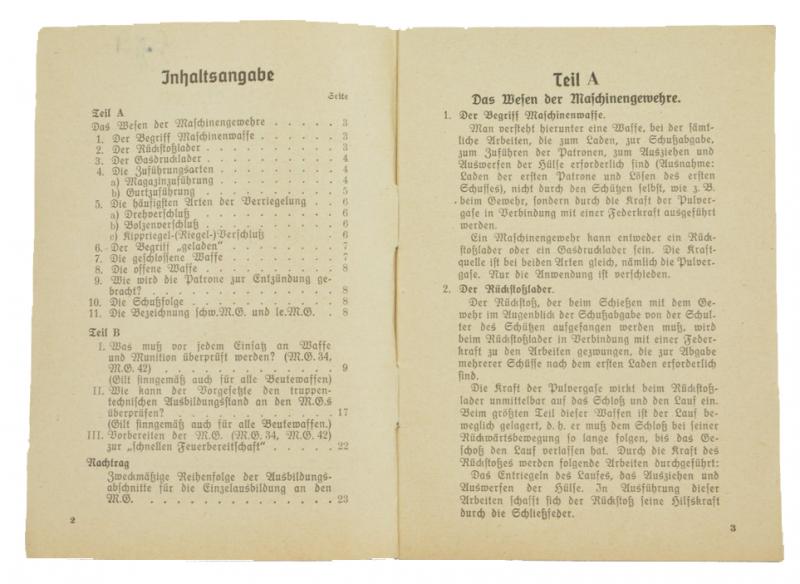 German WH MG Handbook