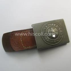 WH (Heeres) 'standard-pattern', field-grey-toned- and aluminium-based belt-buckle being...