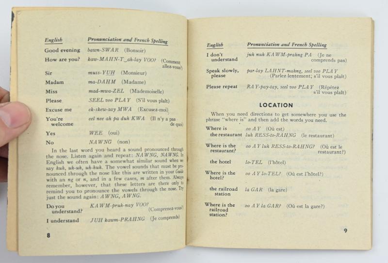 US WW2 French Language Guide