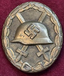 3rd Reich Verwundetenabzeichen 1939 in schwarz