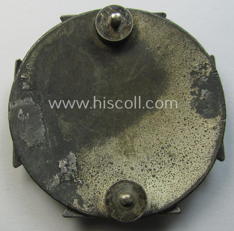 WWI-period Iron Cross 1st class (or: 'EK 1. Klasse') being a typical non-maker-marked example that comes mounted onto its (unusual!) and functional 'screw-back'- (ie. 'an der Schraube'-) set-up