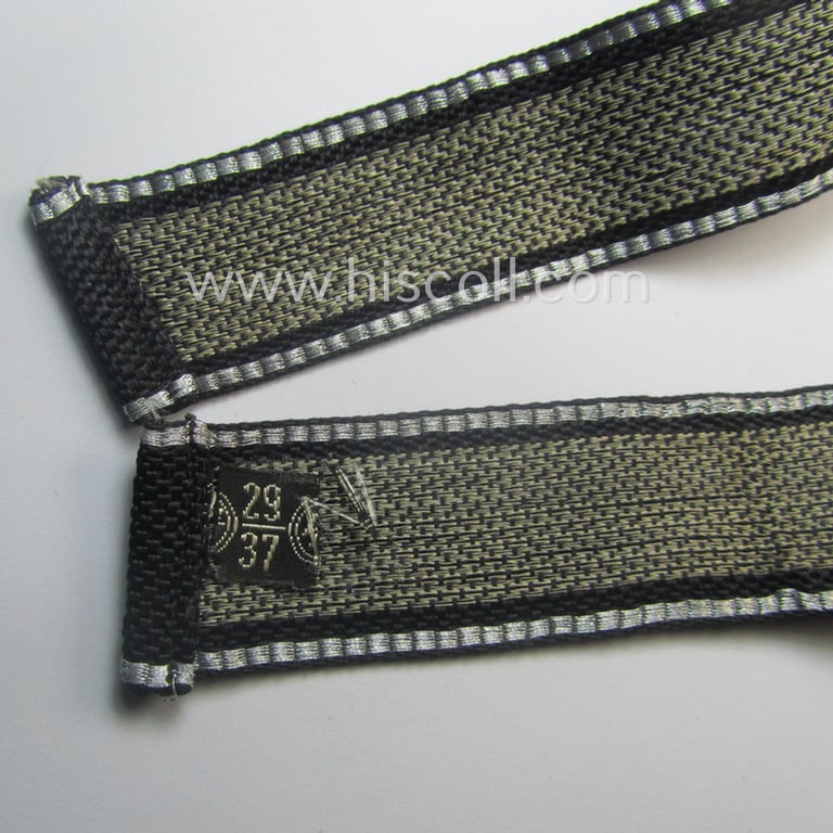 Stunning, 'SS-Totenkopfverbände'-officers'-type, 1937-pattern cuff-title (ie. 'Ärmelstreifen') as executed in flat-wire 'BeVo'-weave-pattern (in Gothic-styled script) for an officer within the: 'SS-Totenkopf Standarte' “Thüringen”